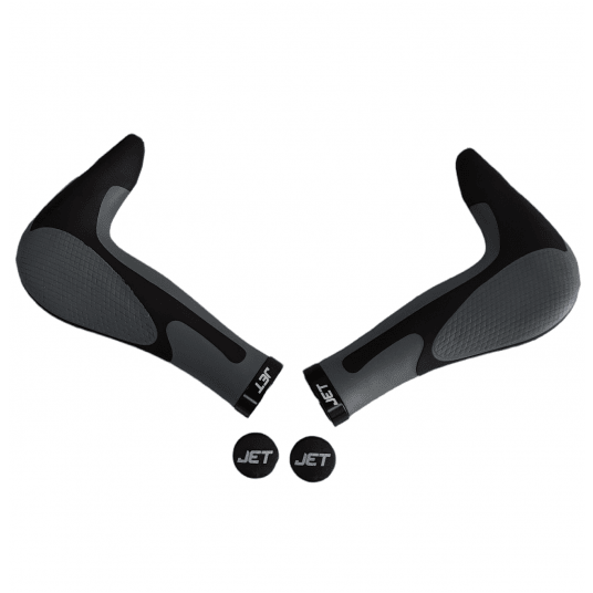 chwyt kierownicy ergo z rogami czarno/ szary -zdjęcie numer 1