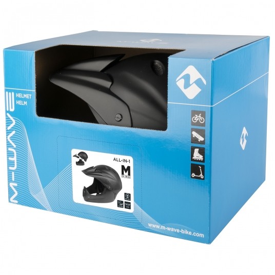 Kask M-wawe full face czarny M(54-58cm) -zdjęcie numer 3