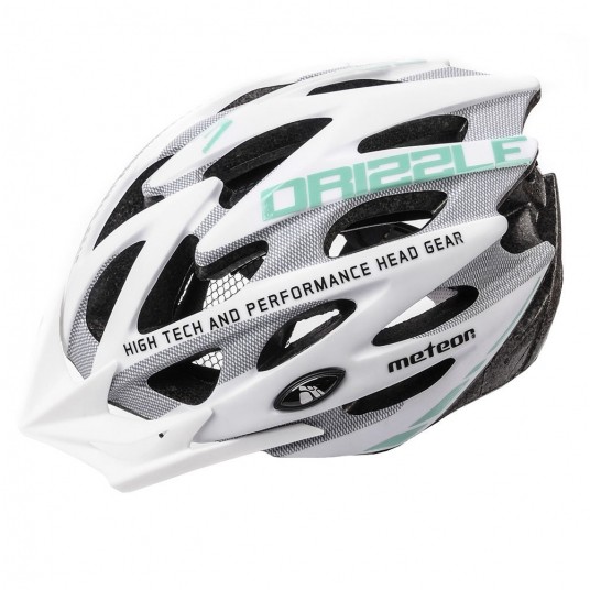 kask Meteor Drizzle biało-miętowy M(55-58cm) -zdjęcie numer 1