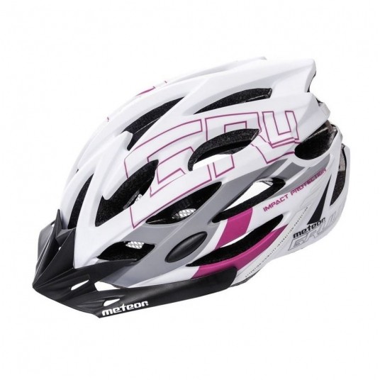 kask Meteor Gruver L(58-61cm) biał/czar/bakła -zdjęcie numer 1