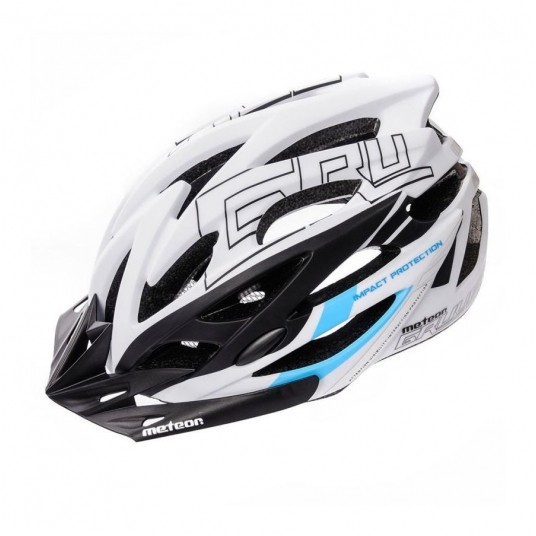 kask Meteor Gruver L(58-61cm) biał/czar/nieb -zdjęcie numer 1