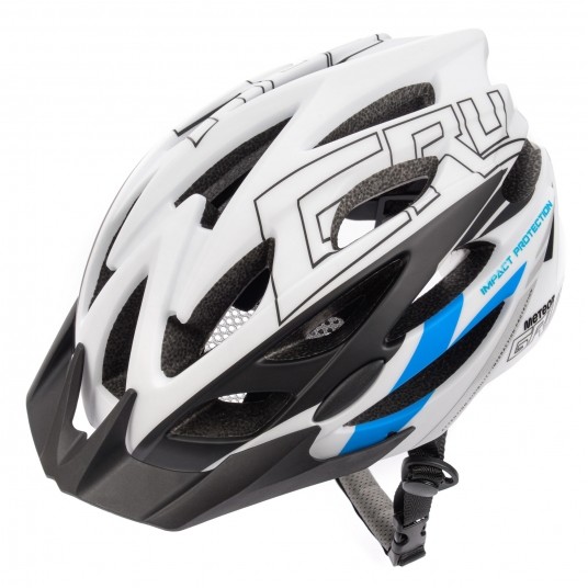 kask Meteor Gruver L(58-61cm) biało/niebieski -zdjęcie numer 1