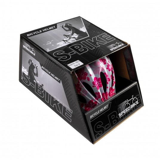 kask S-BIKE HB6-5 pink flower M 52-56cm -zdjęcie numer 2