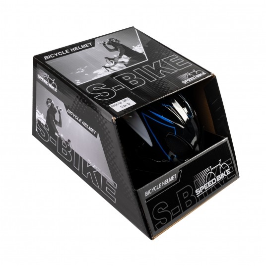 kask S-BIKE MB11 black/blue M 55-58cm -zdjęcie numer 3