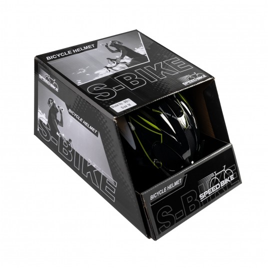 kask S-BIKE MB11 black/green M 55-58cm -zdjęcie numer 2