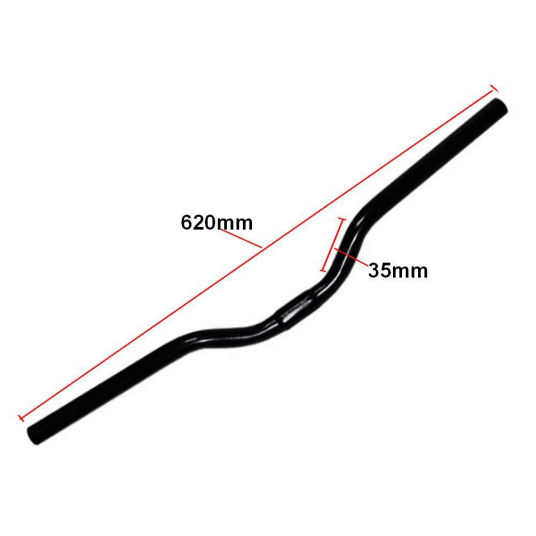 kierownica mtb stal 620x35mm 25,4mm -zdjęcie numer 1