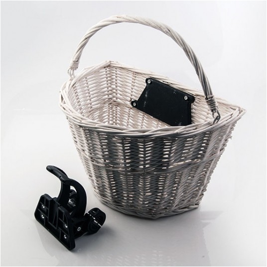 kosz wiklina biały -zdjęcie numer 1