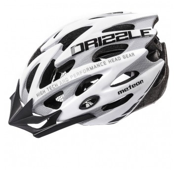kask Meteor Drizzle biało-szary M(55-58cm)