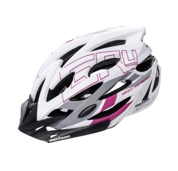 kask Meteor Gruver L(58-61cm) biał/czar/bakła