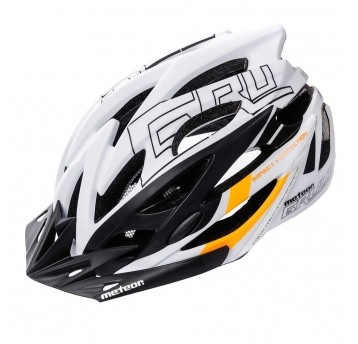 kask Meteor Gruver L(58-61cm) biał/czar/pom