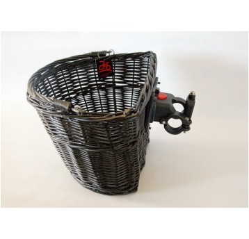 kosz wiklina clip-on czarny