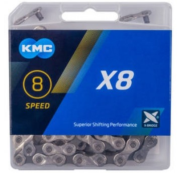 łańcuch KMC X8 silver/grey box